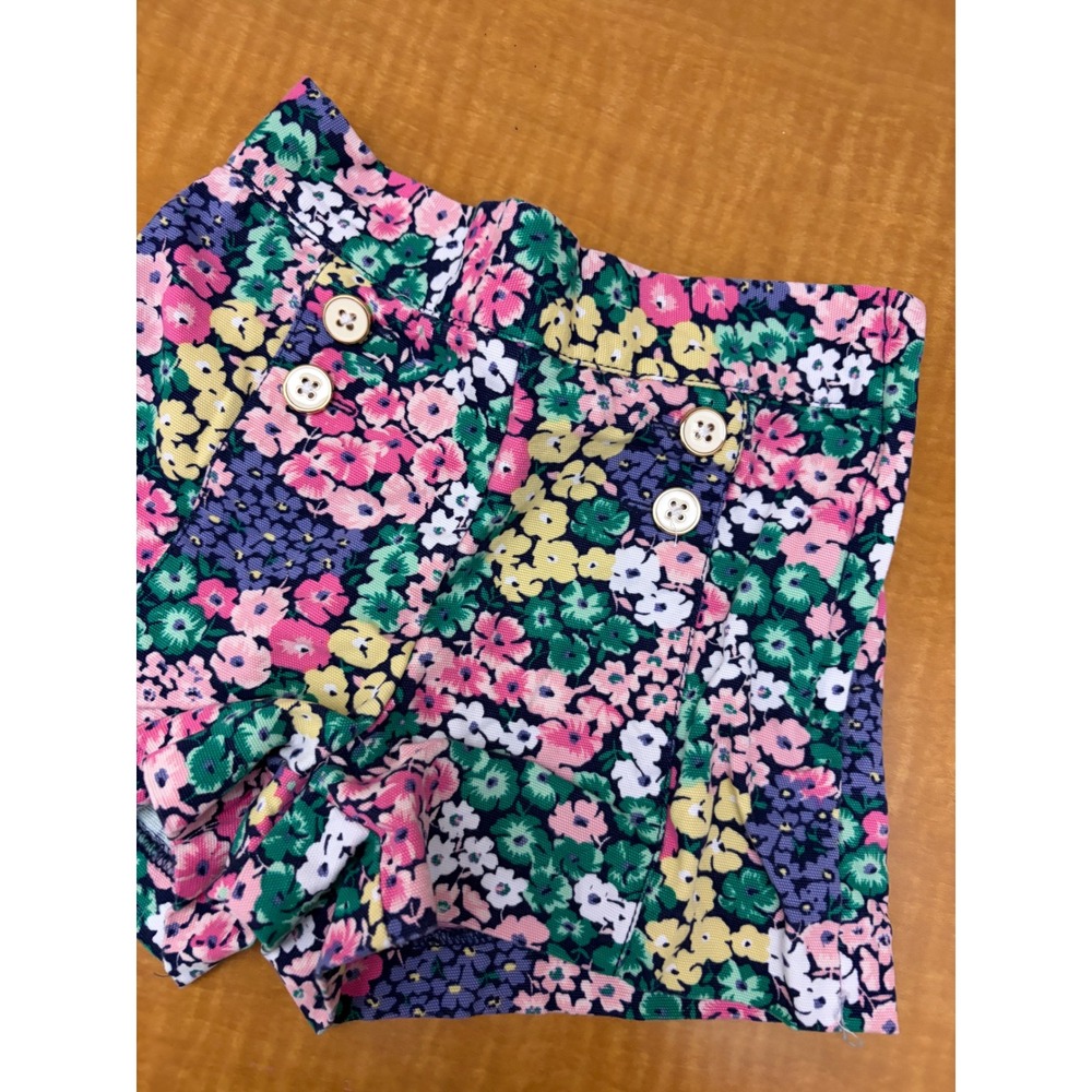 Janie and Jack Girls Floral Sailor Shorts Multicolor Size 4 Pink Green Blue